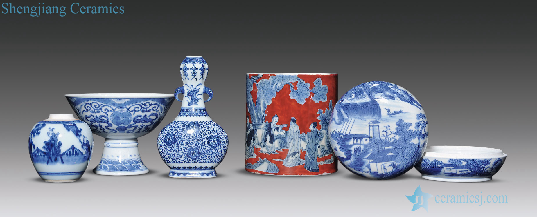 Qing - blue and white porcelain of the republic of China (five)