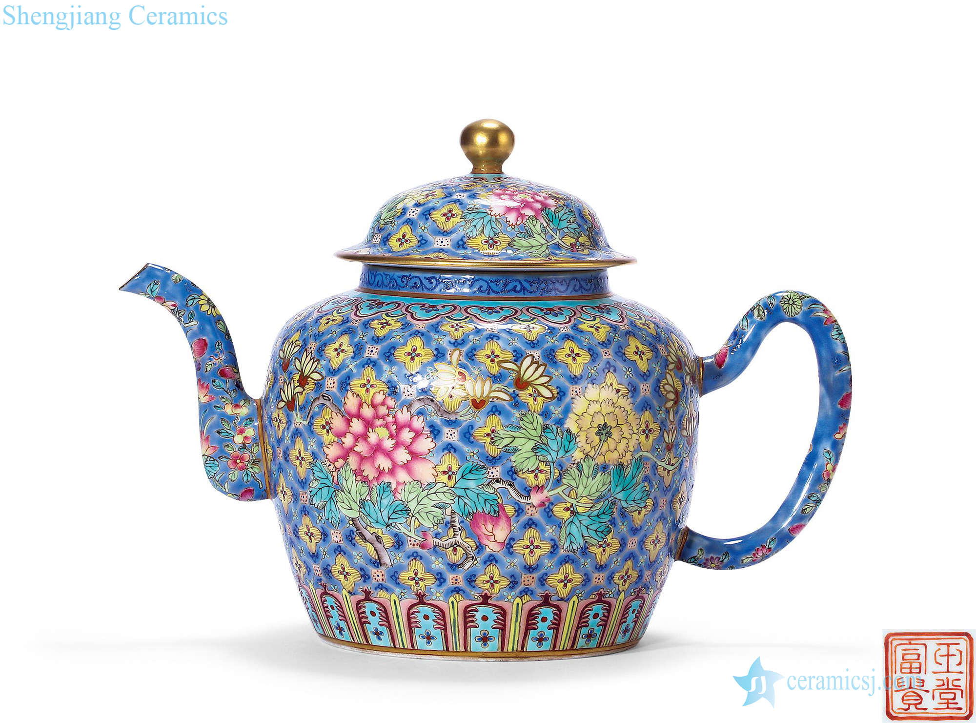 Clear light pastel kam CV 18 wealth grain teapot