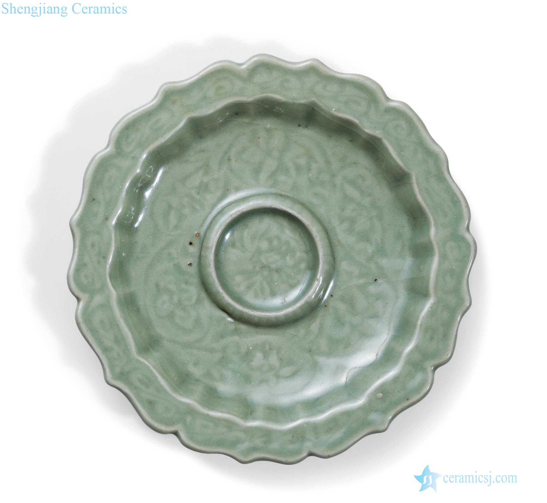 Ming hongwu Longquan celadon sunflower mouth light