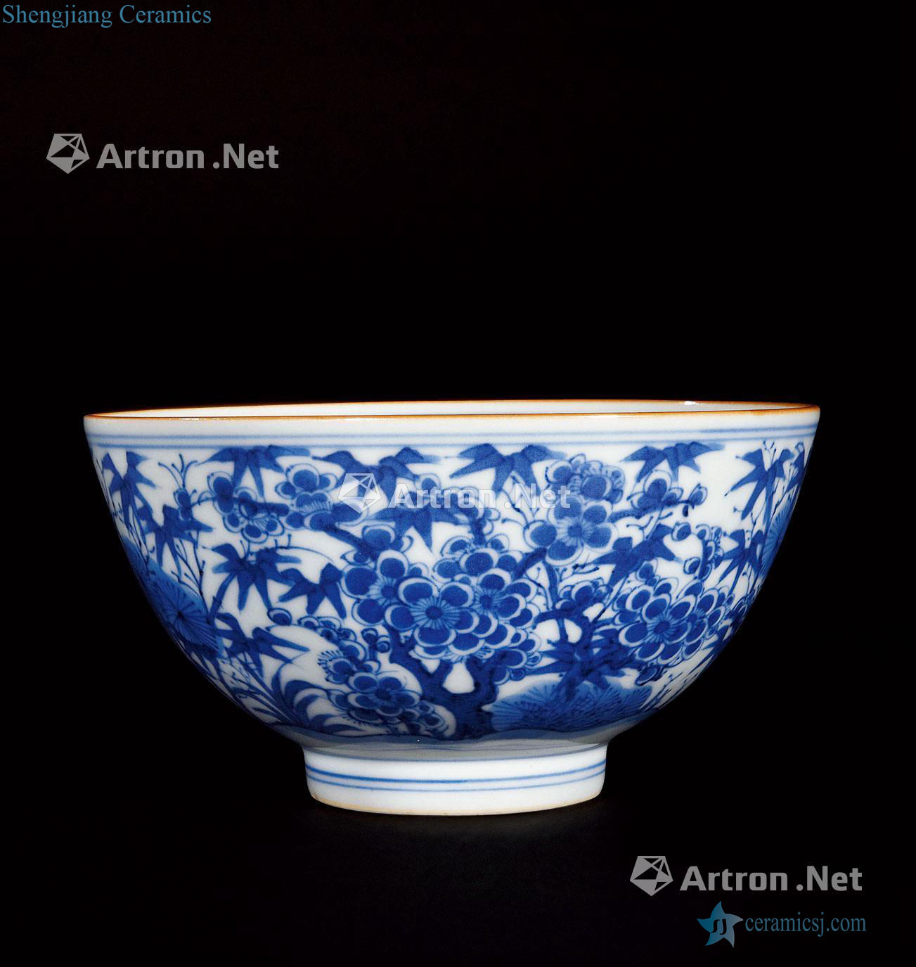 qing Blue and white, poetic bowl