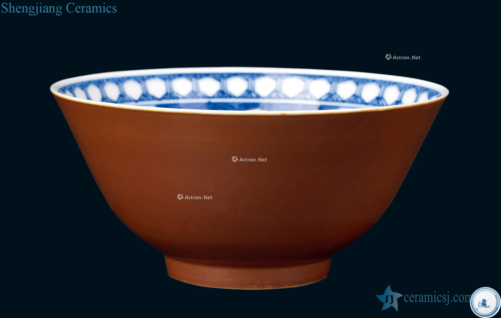 The qing emperor kangxi zijin glaze porcelain bowl