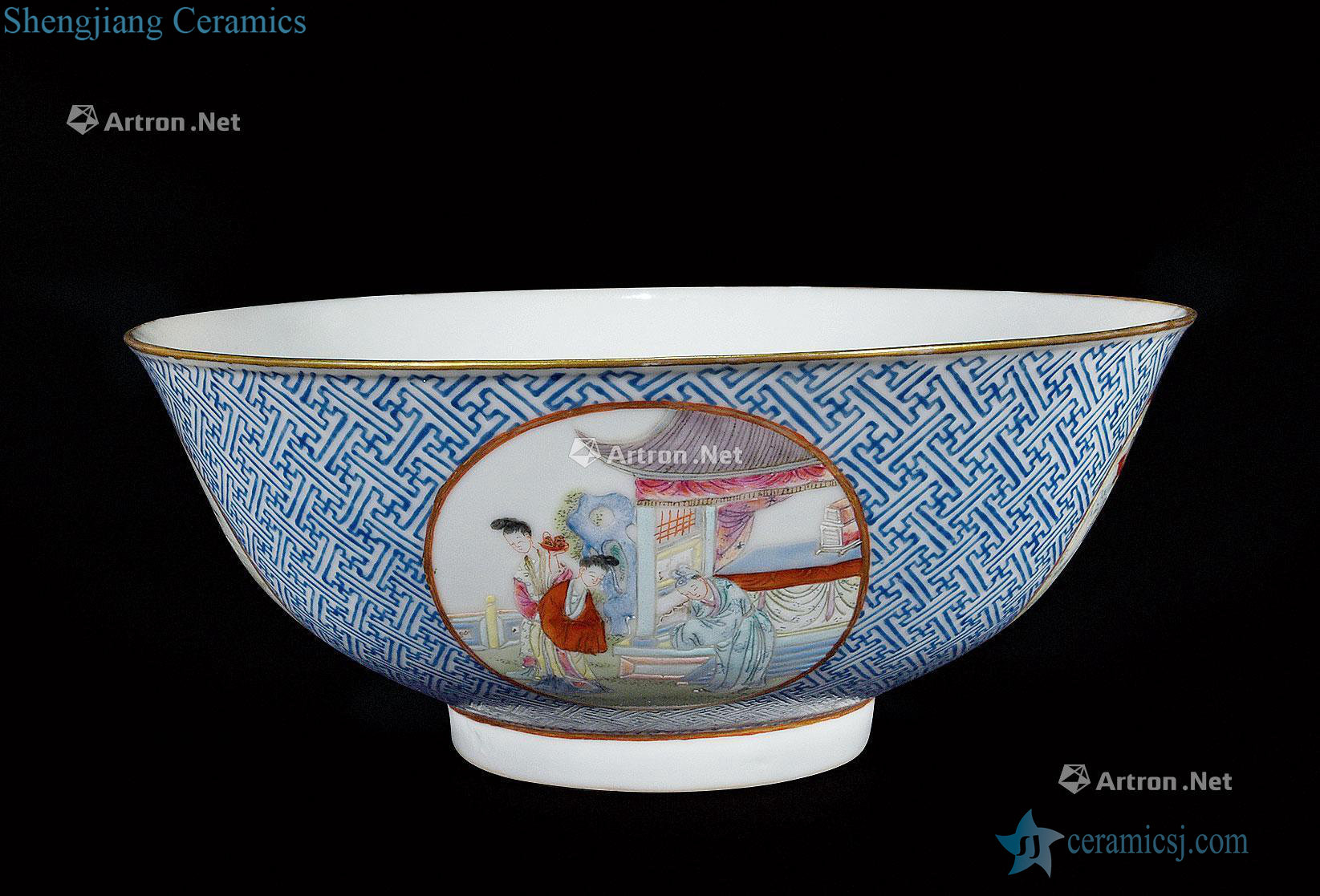 End of the qing jin pastel medallion bowl