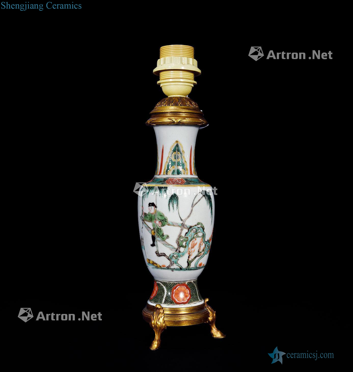 Colorful western stories of the reign of emperor kangxi desk lamp