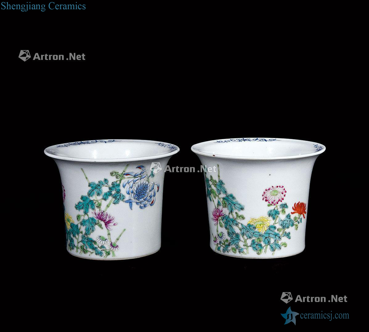 Clear pastel flower pot (a)