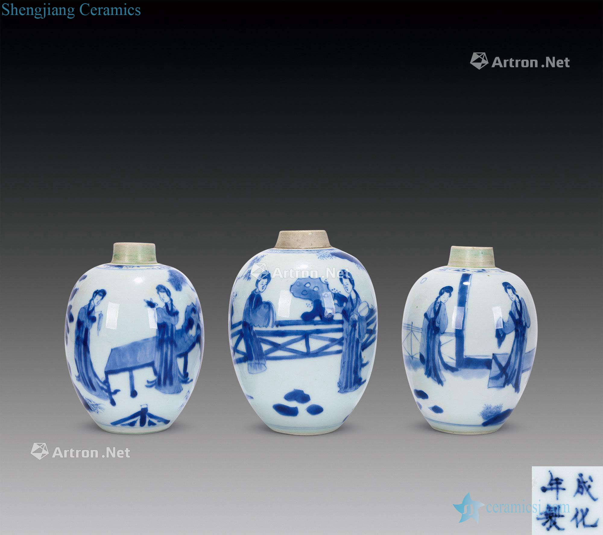 The qing emperor kangxi character lines canister (three)