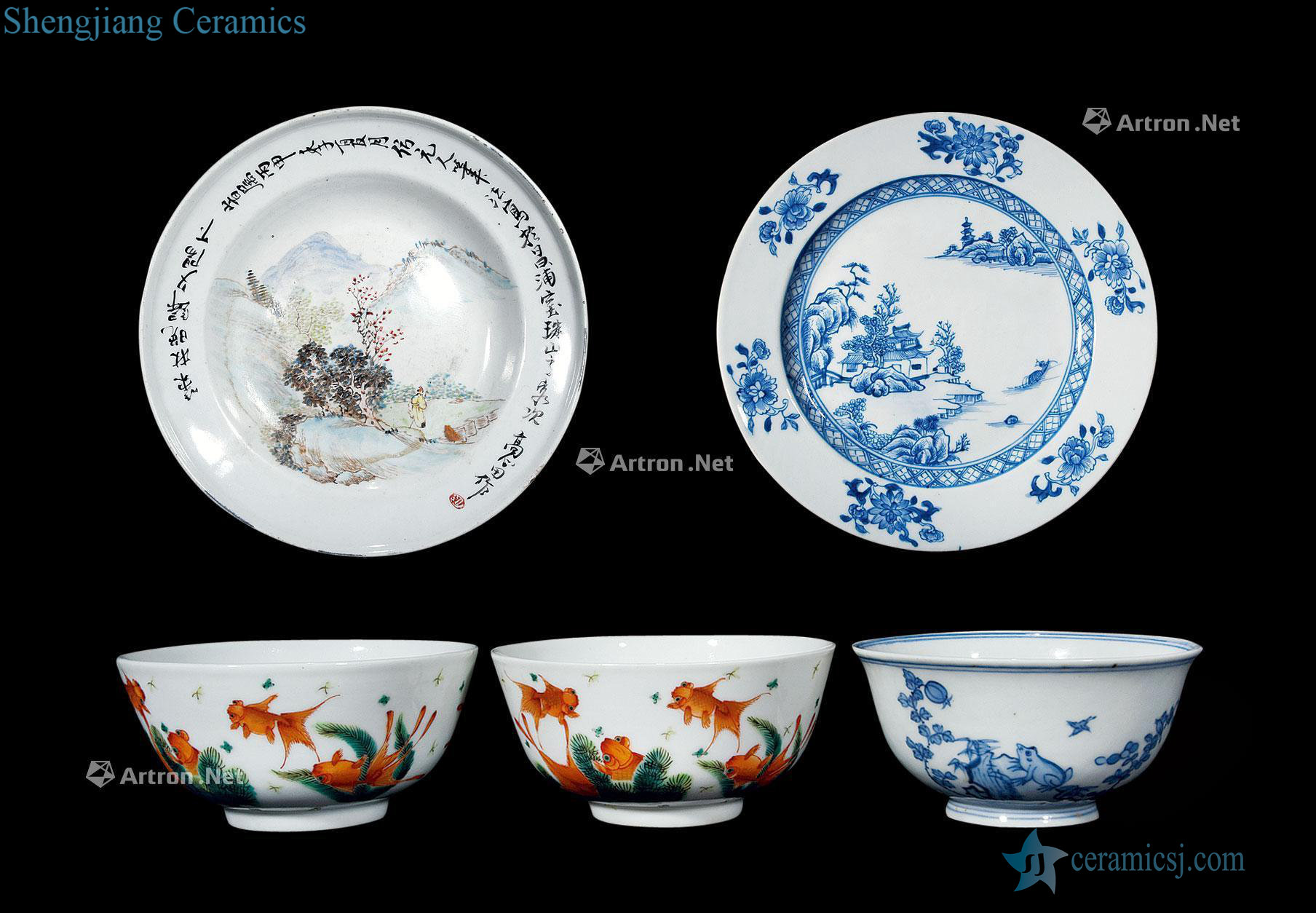 Clear blue colour porcelain bowl (group a)