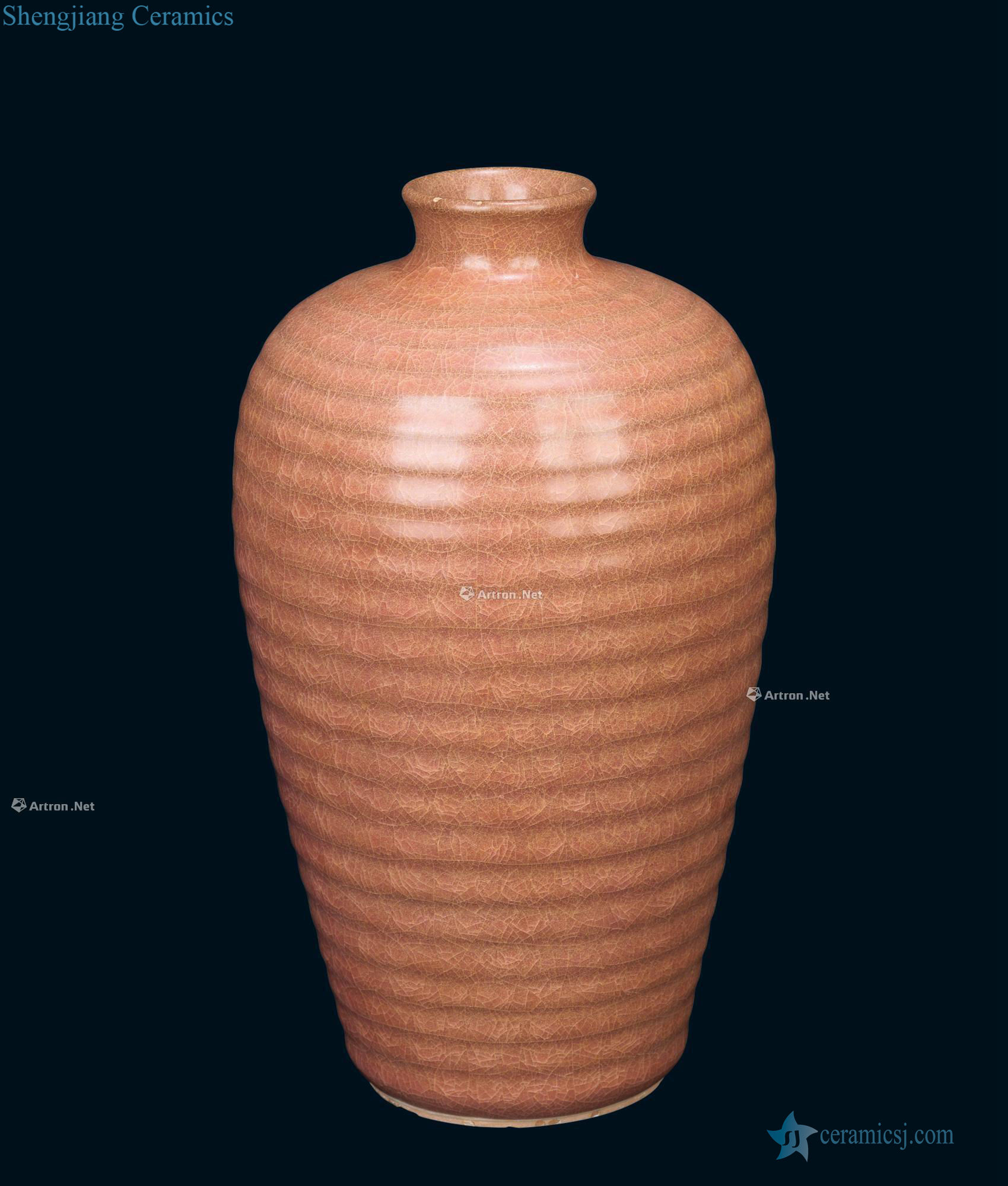 In the Ming dynasty Yao state kiln bowstring grain bottle