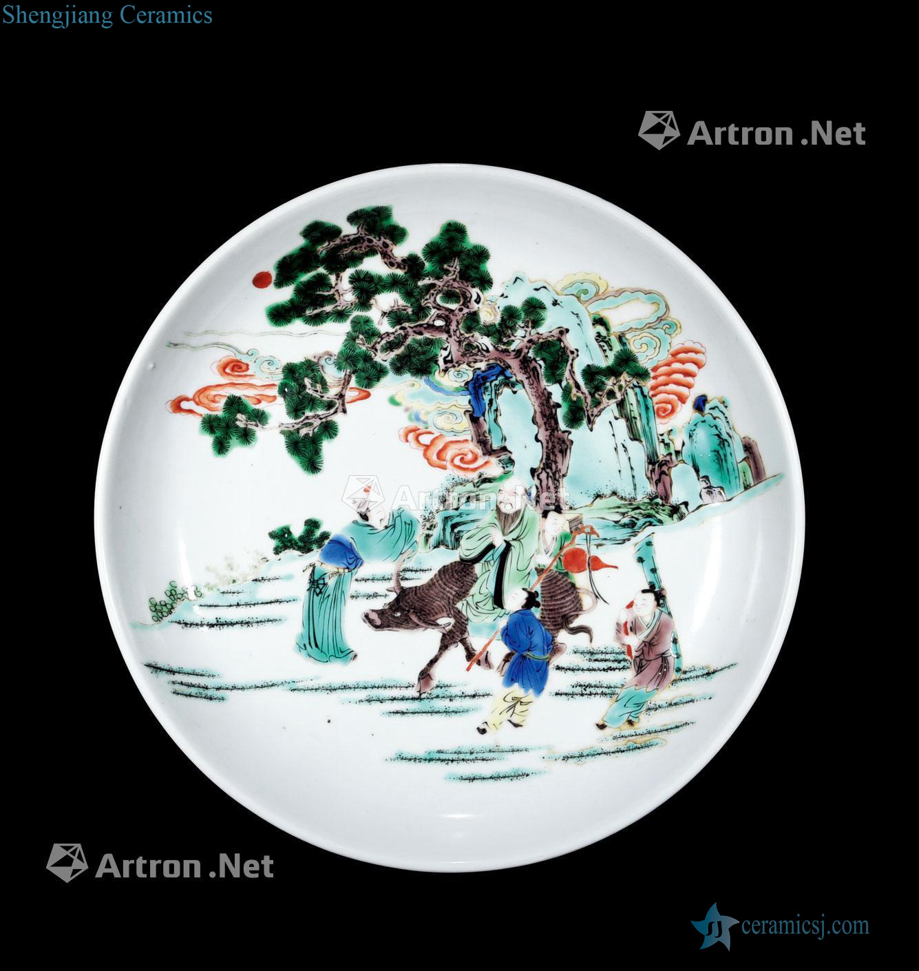 Clear plate of colorful characters