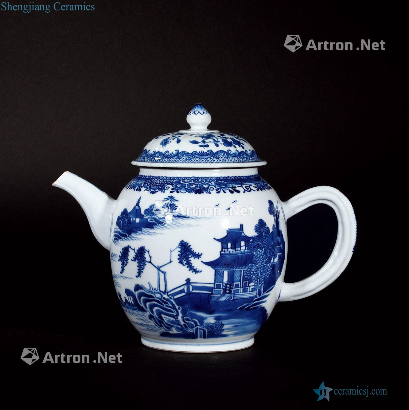 The qing emperor kangxi Blue mountain kettle