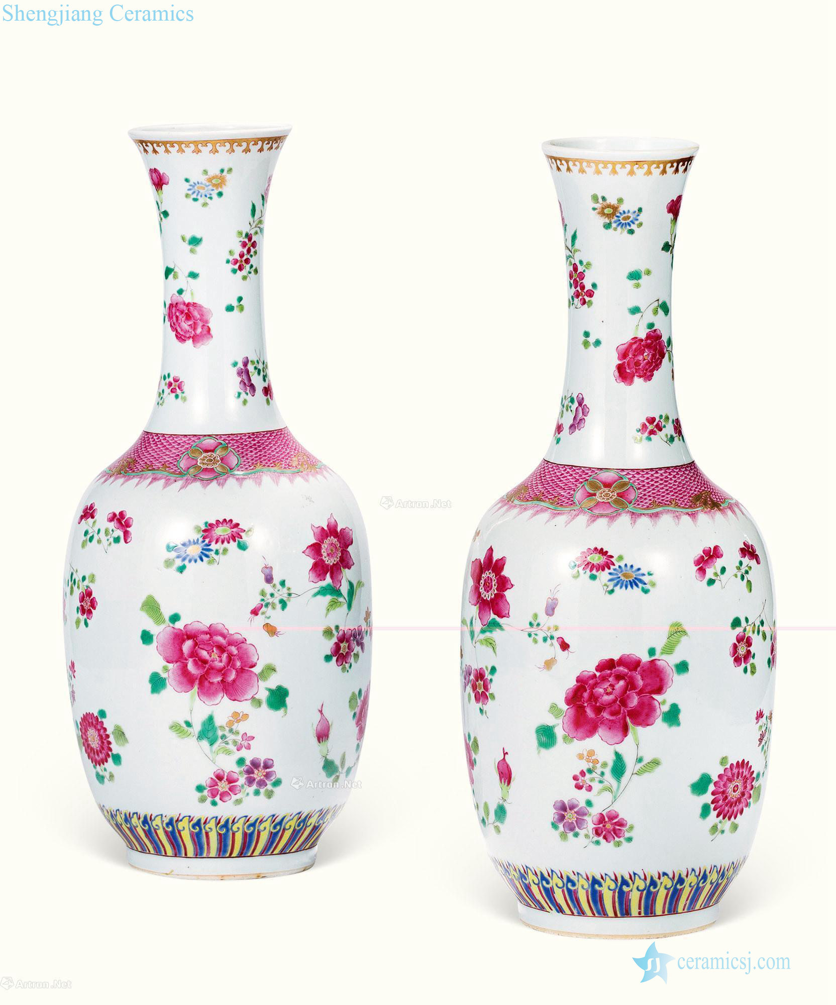 Clear pastel fold branch flowers grain bottle (a)