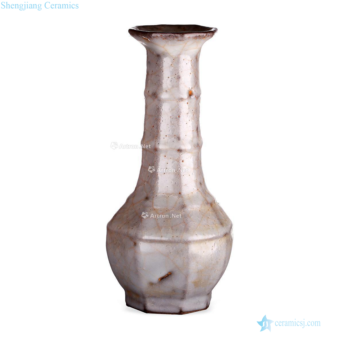 The southern song dynasty Kiln eight arrises bowstring grain bottle