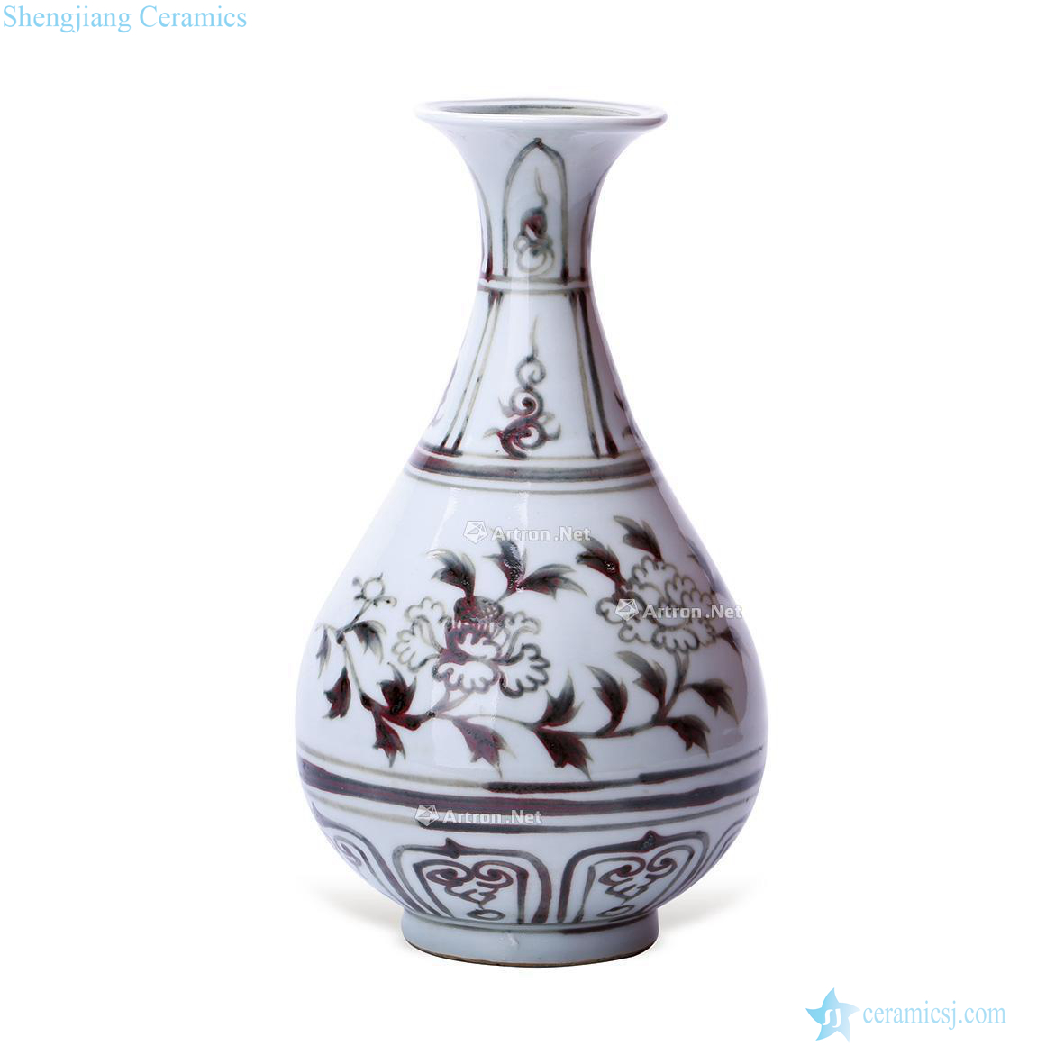 The yuan dynasty Figure okho spring bottle youligong folding branches of flowers