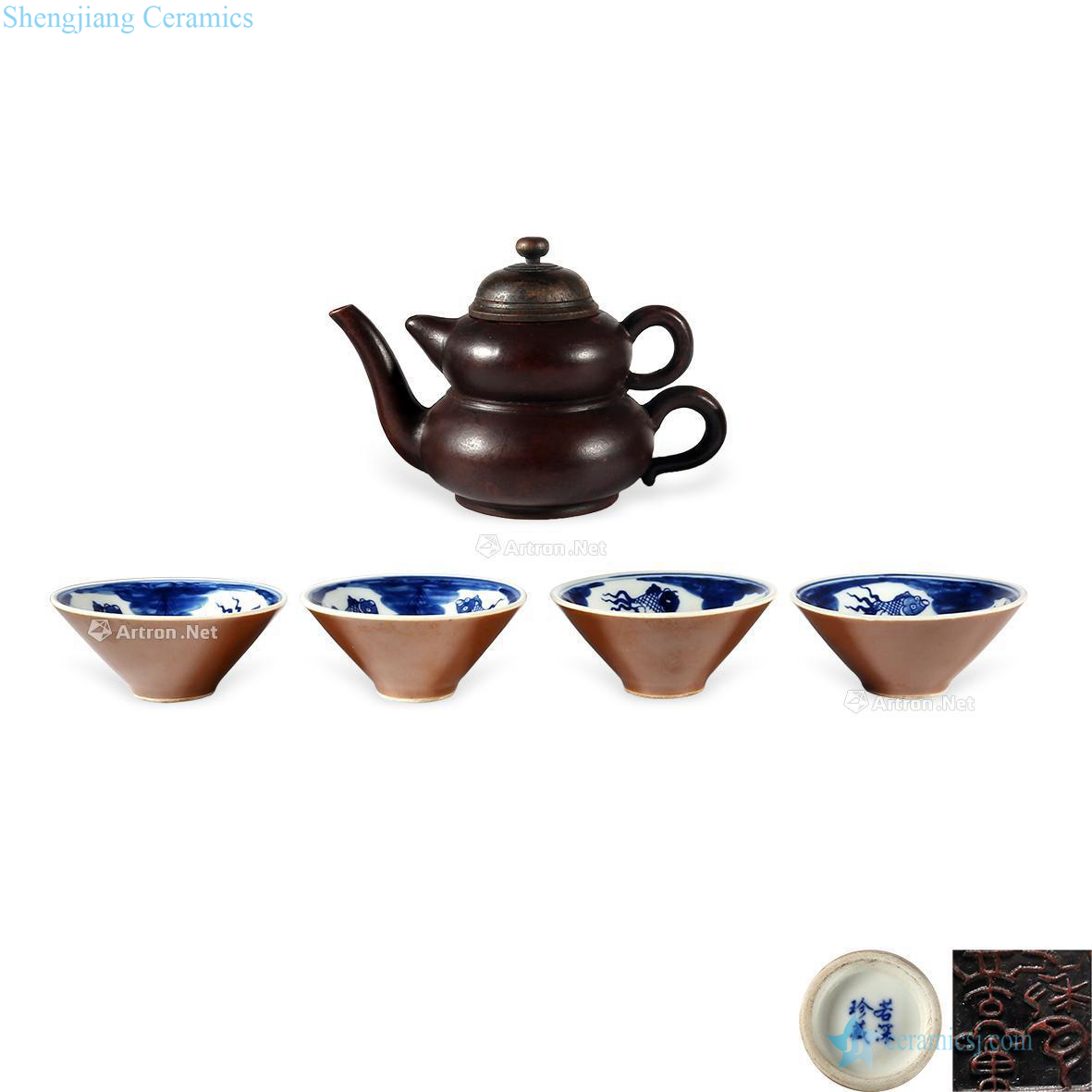 The late Ming dynasty HuiMengChen motorcycling tea sets