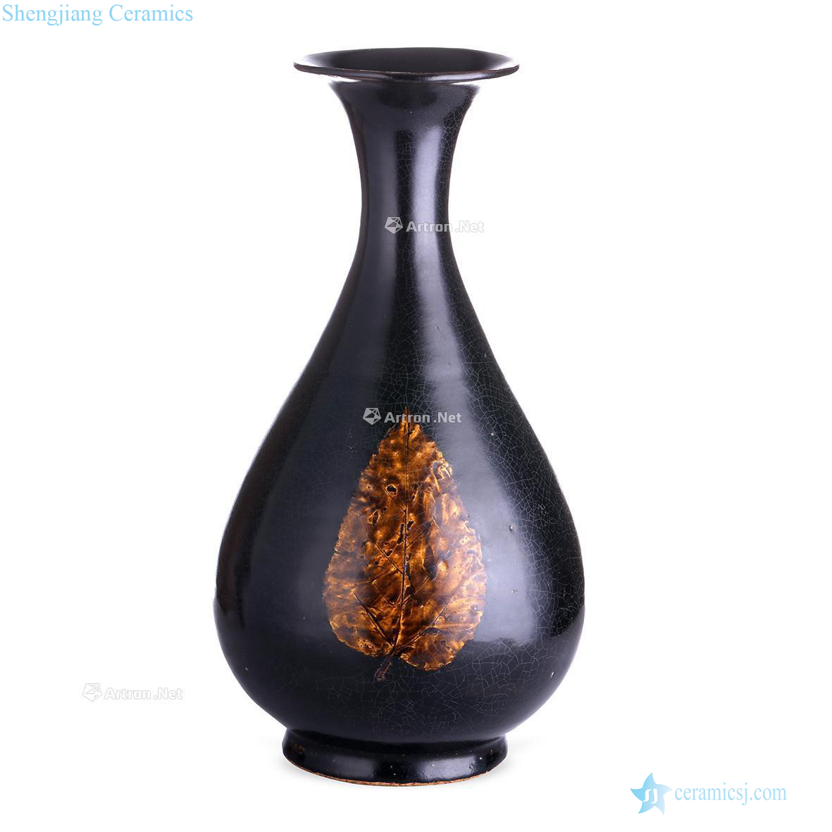 The song dynasty Jizhou kiln leaves okho spring bottle