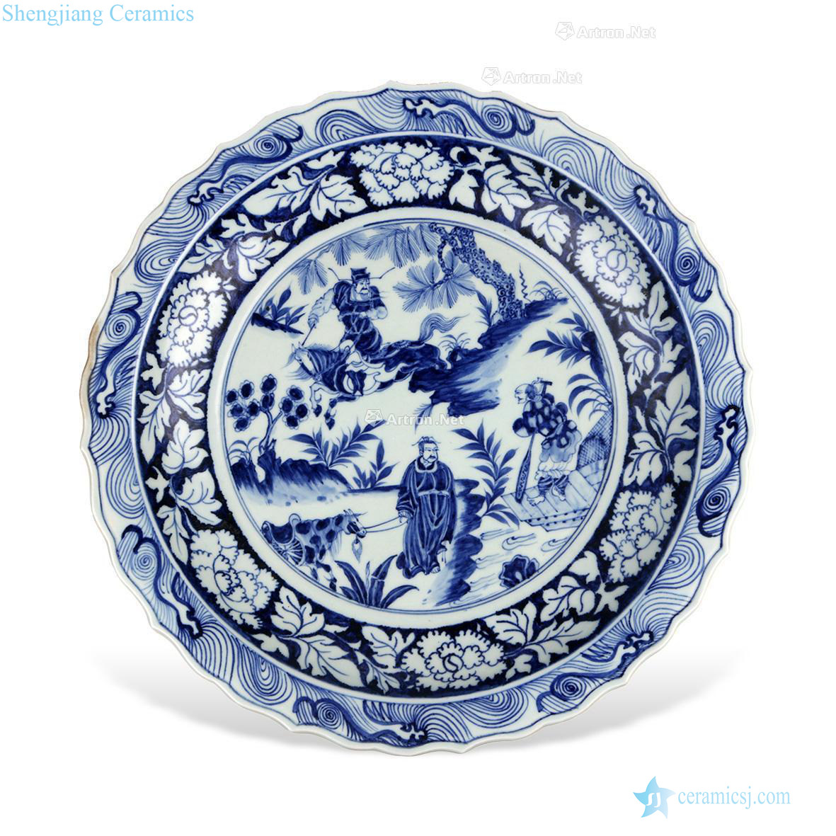 Stories of Ming dynasty blue and white stripes flower market