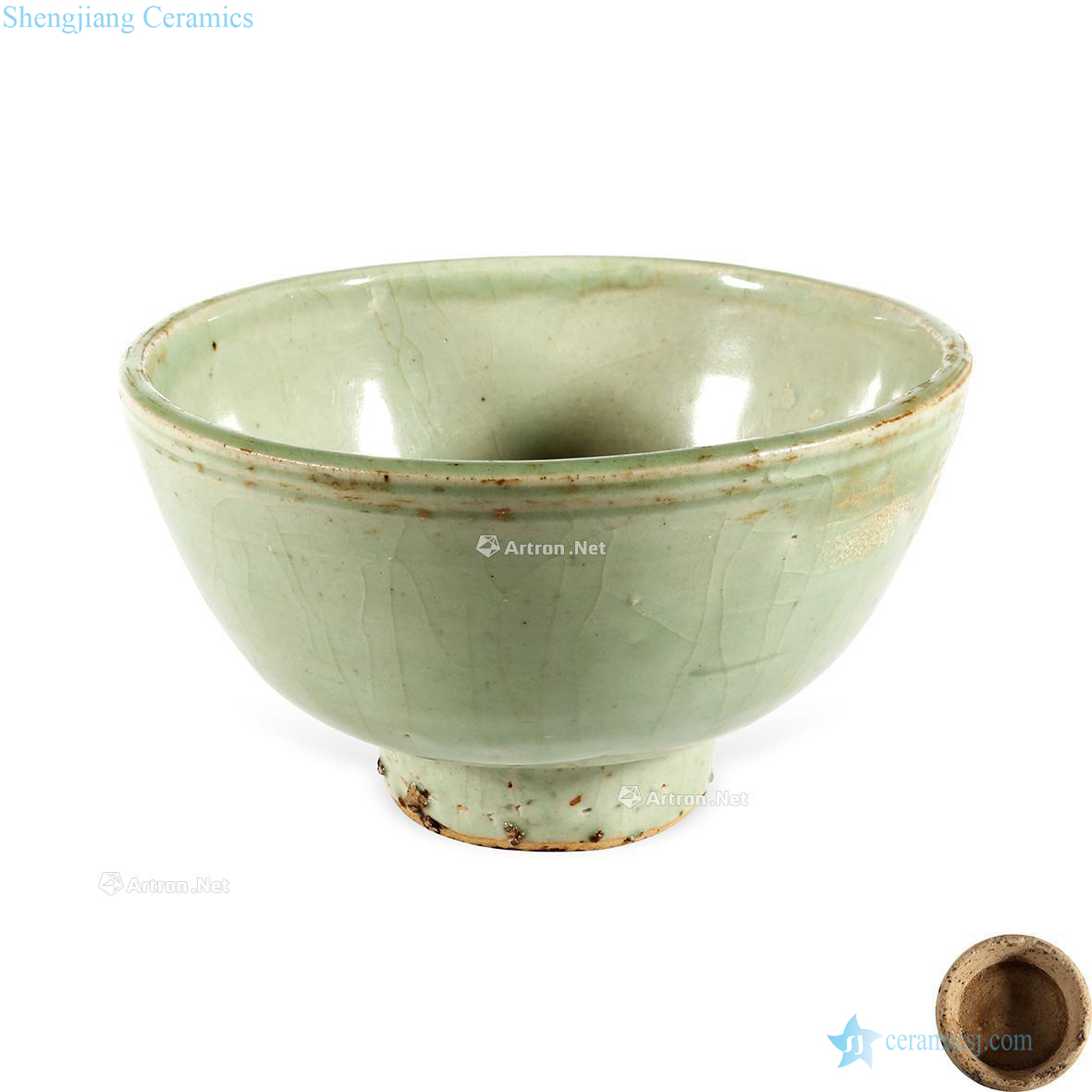 The song dynasty Longquan celadon glaze bowls