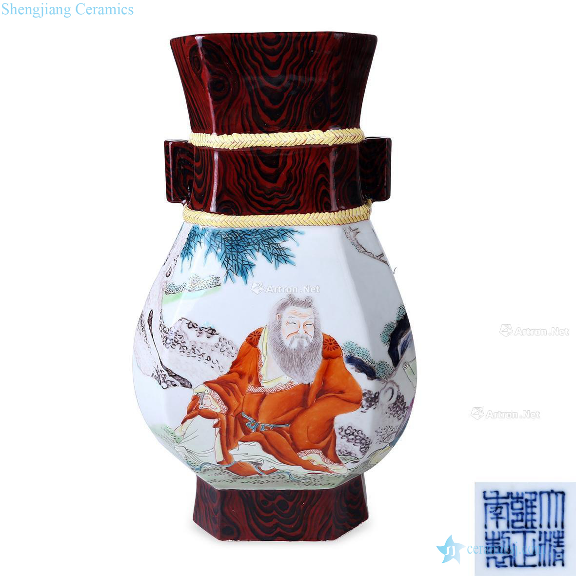 Stories of qing yongzheng enamel vase with a penetration
