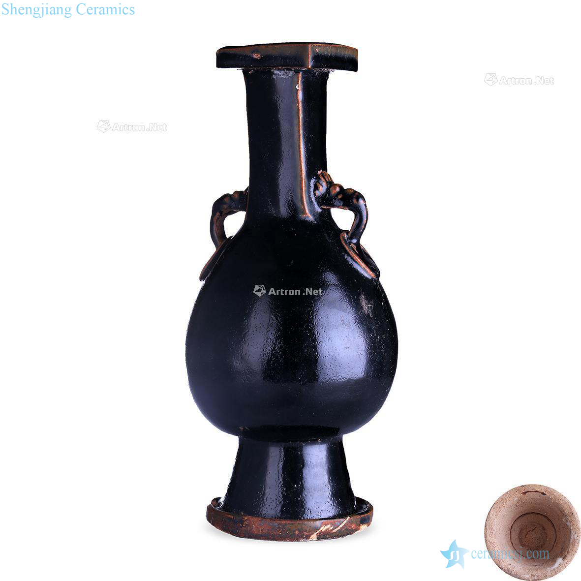 Magnetic state kiln in song dynasty as ear bit side flask