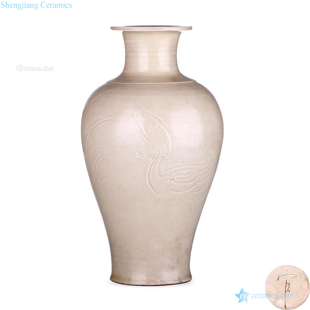 The song dynasty kiln yuanyang algae goddess of mercy bottle