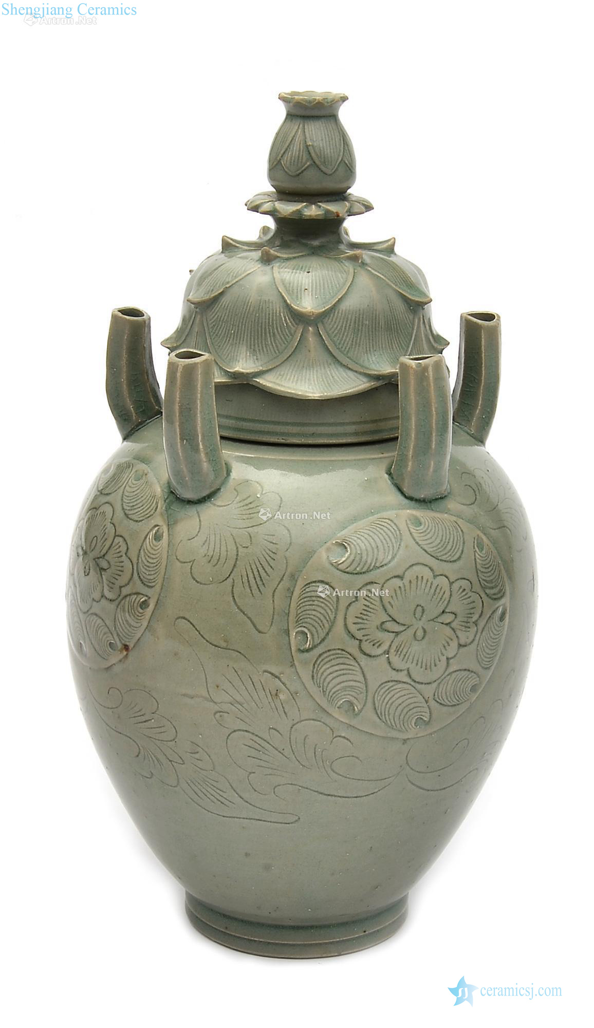 The five dynasties late tang dynasty, the secret color porcelain kiln five caps