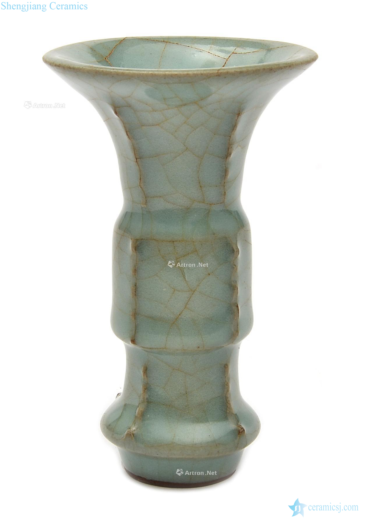 The song dynasty Kiln halberd ear vase with flowers