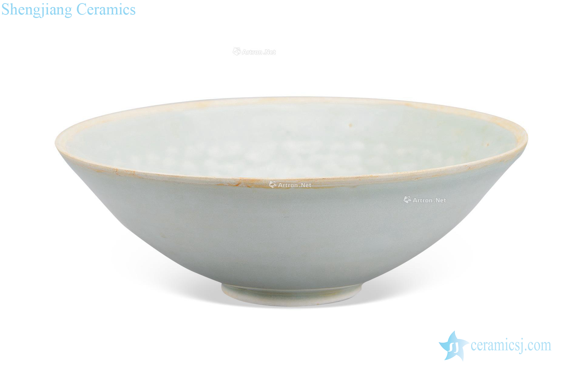 Song green yuanyang peony print bowl
