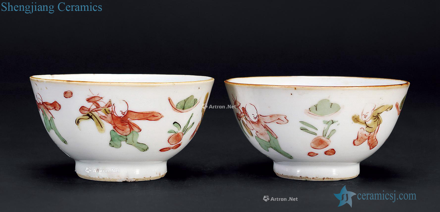 Bright colorful YingXiWen bowl (a)