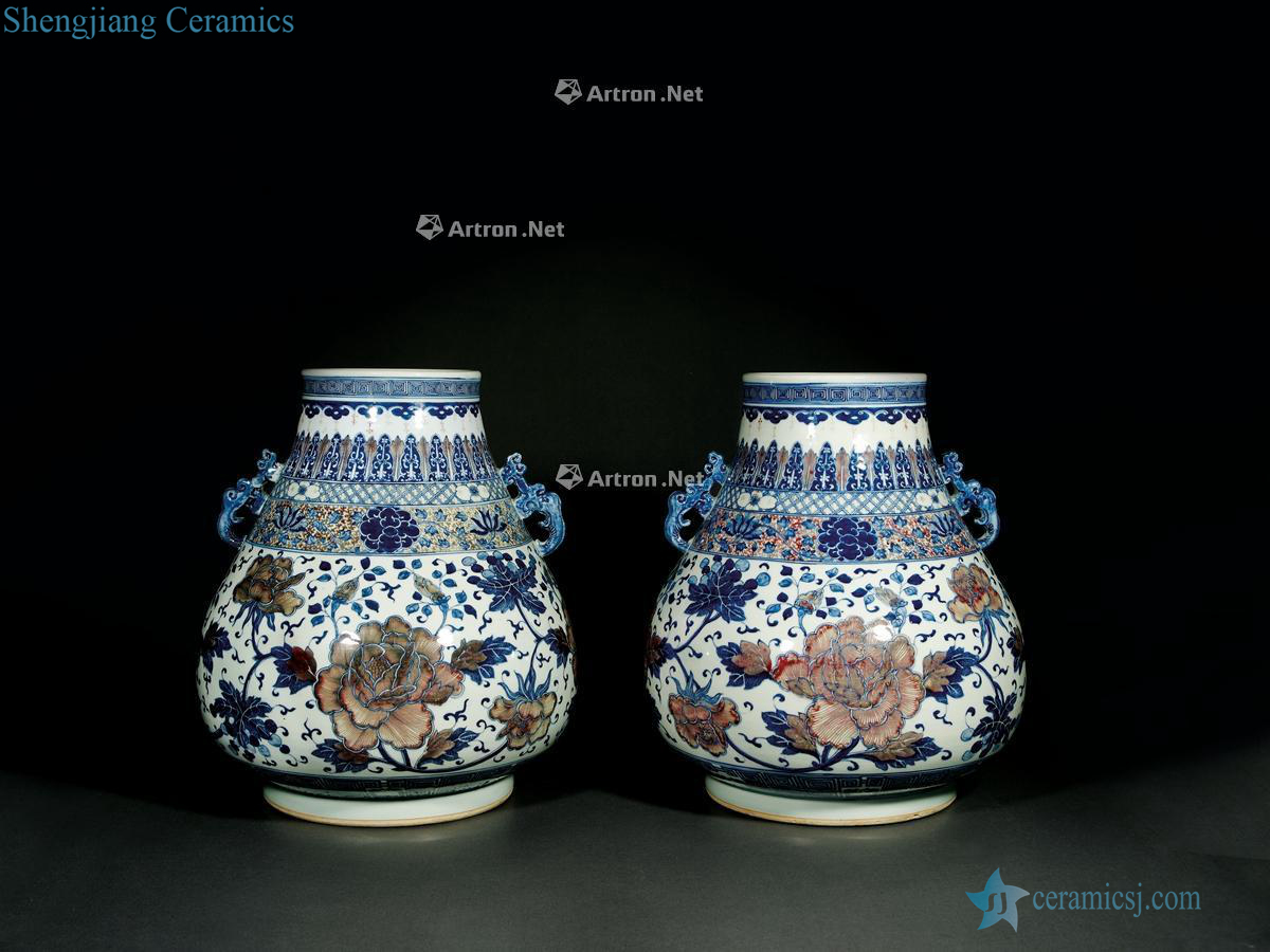 Qing qianlong Blue and white youligong deer head statue of (a)