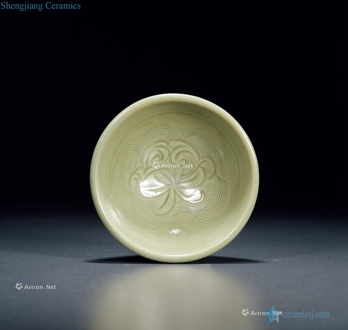 Northern song dynasty, yao state kiln fallen petal flowing water light