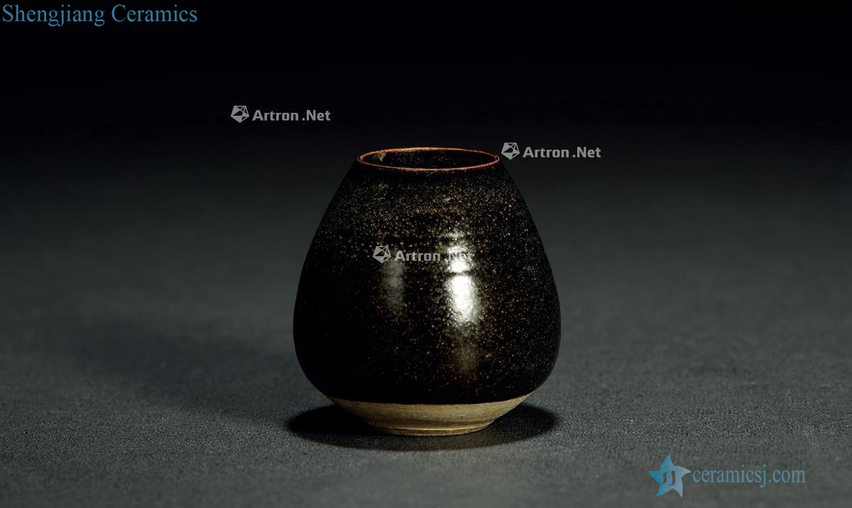 Song · yao state kiln black glaze small heart cans