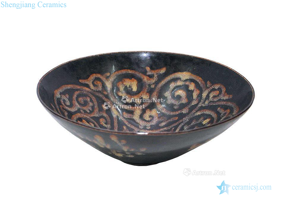 The song dynasty Ji states moire bamboo hat bowl