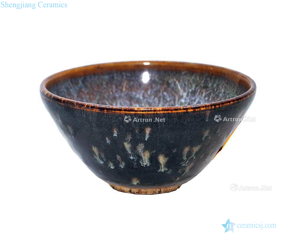 The song dynasty Auspicious state bird green-splashed bowls