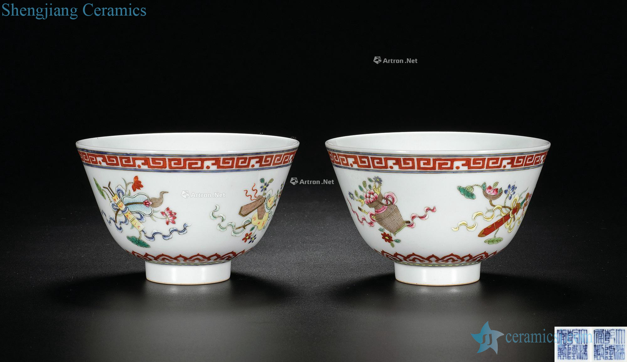 Qing qianlong pastel sweet grain bowl (a)