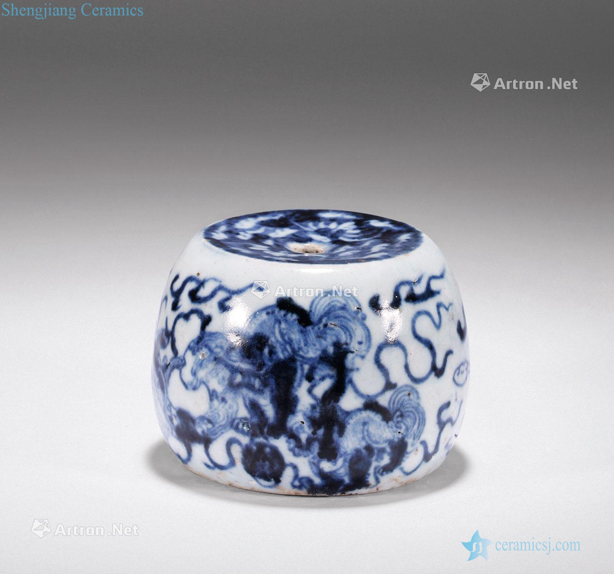Mid qing The town of blue and white porcelain