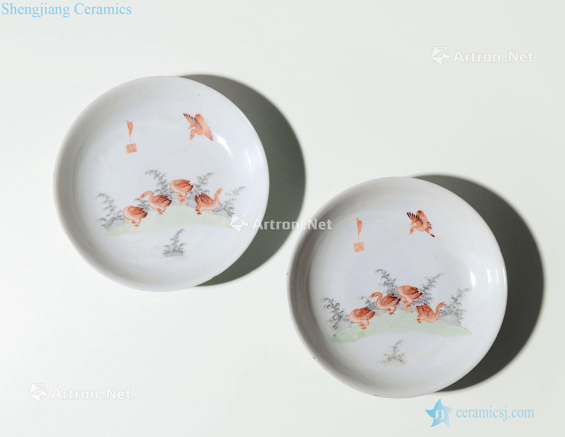 Qing yongzheng pastel fly sing night food figure plate (a)