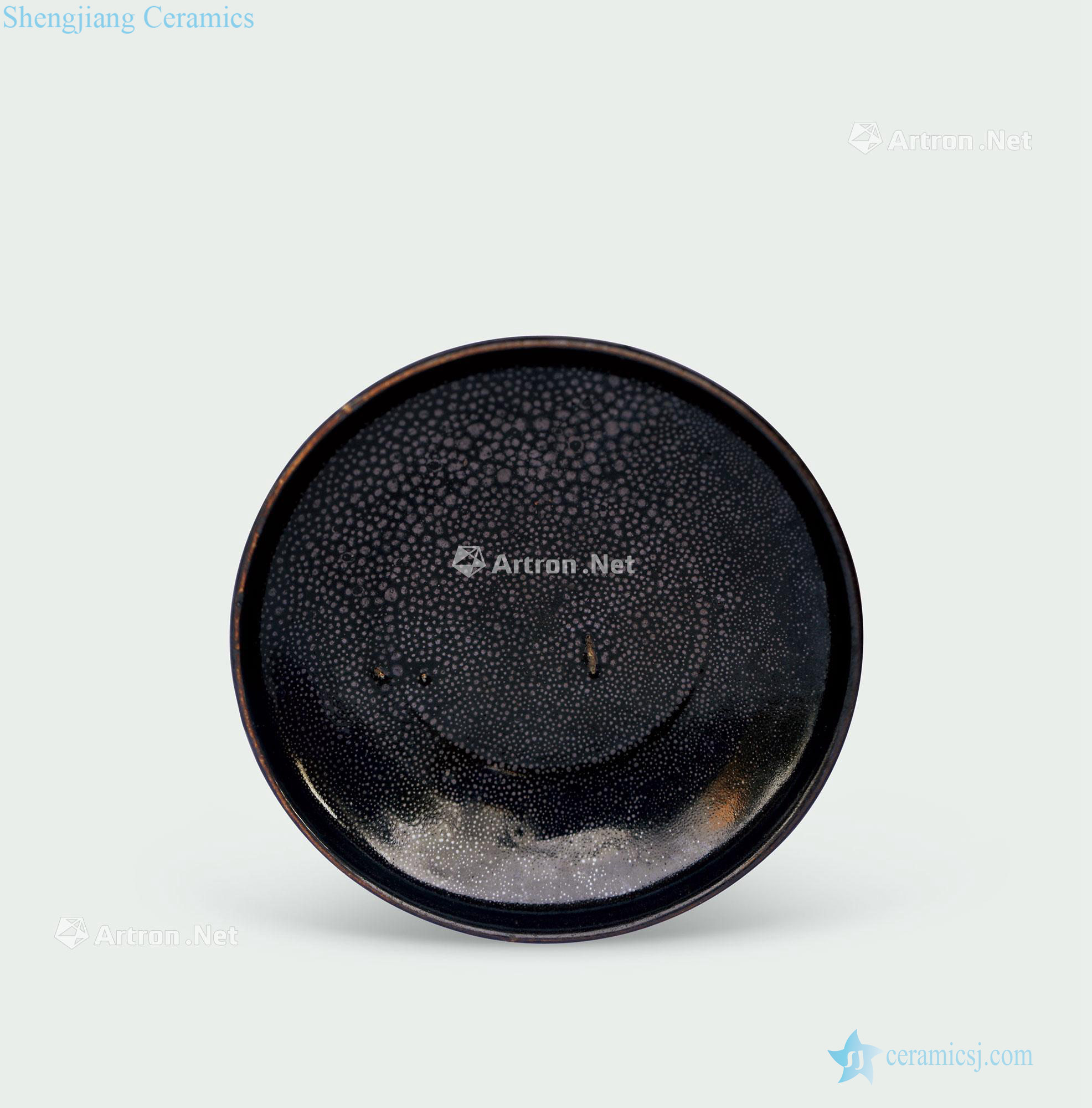Ming Kernel oil droplets glazed plate