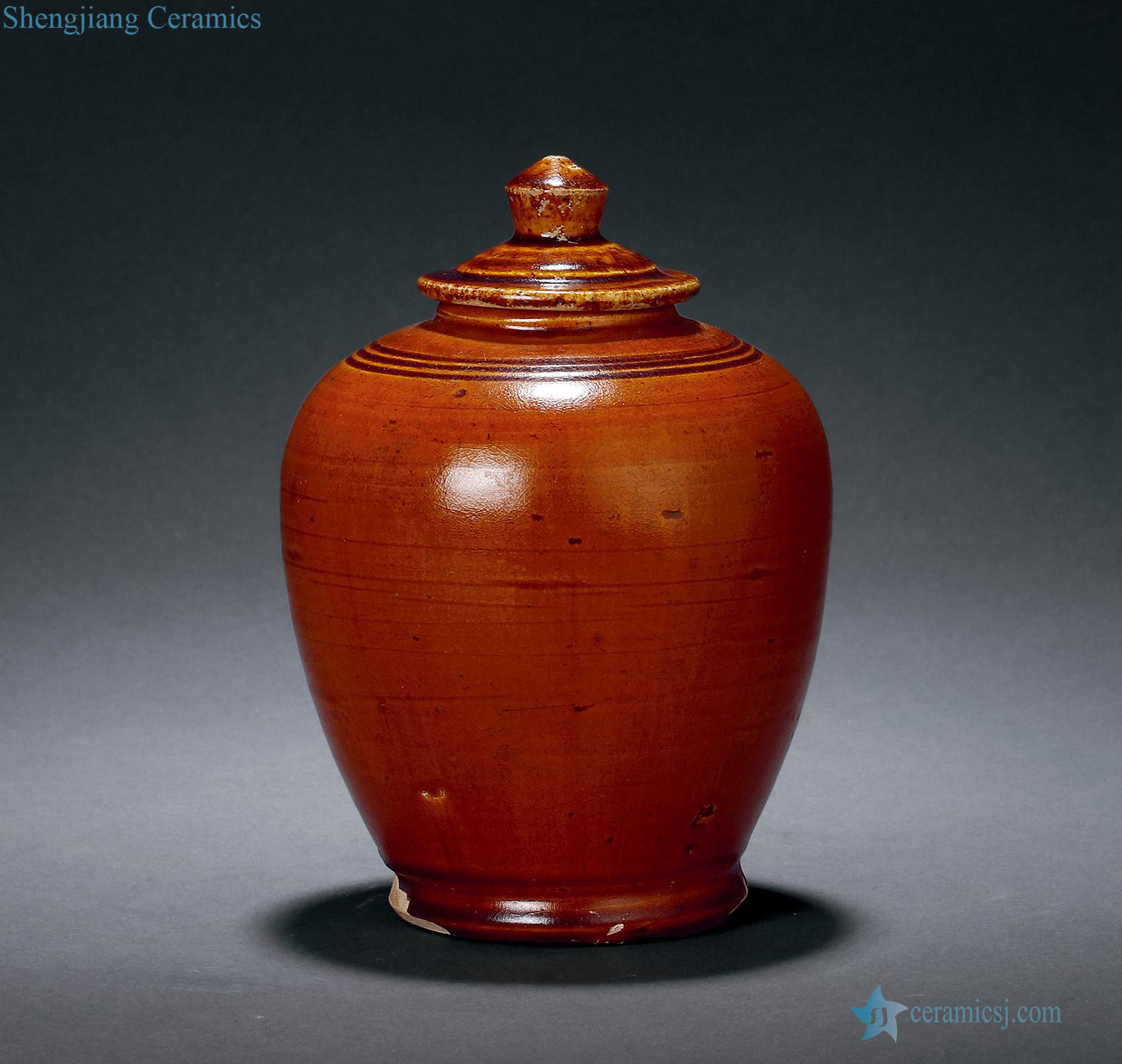 yuan Yellow glaze cover pot