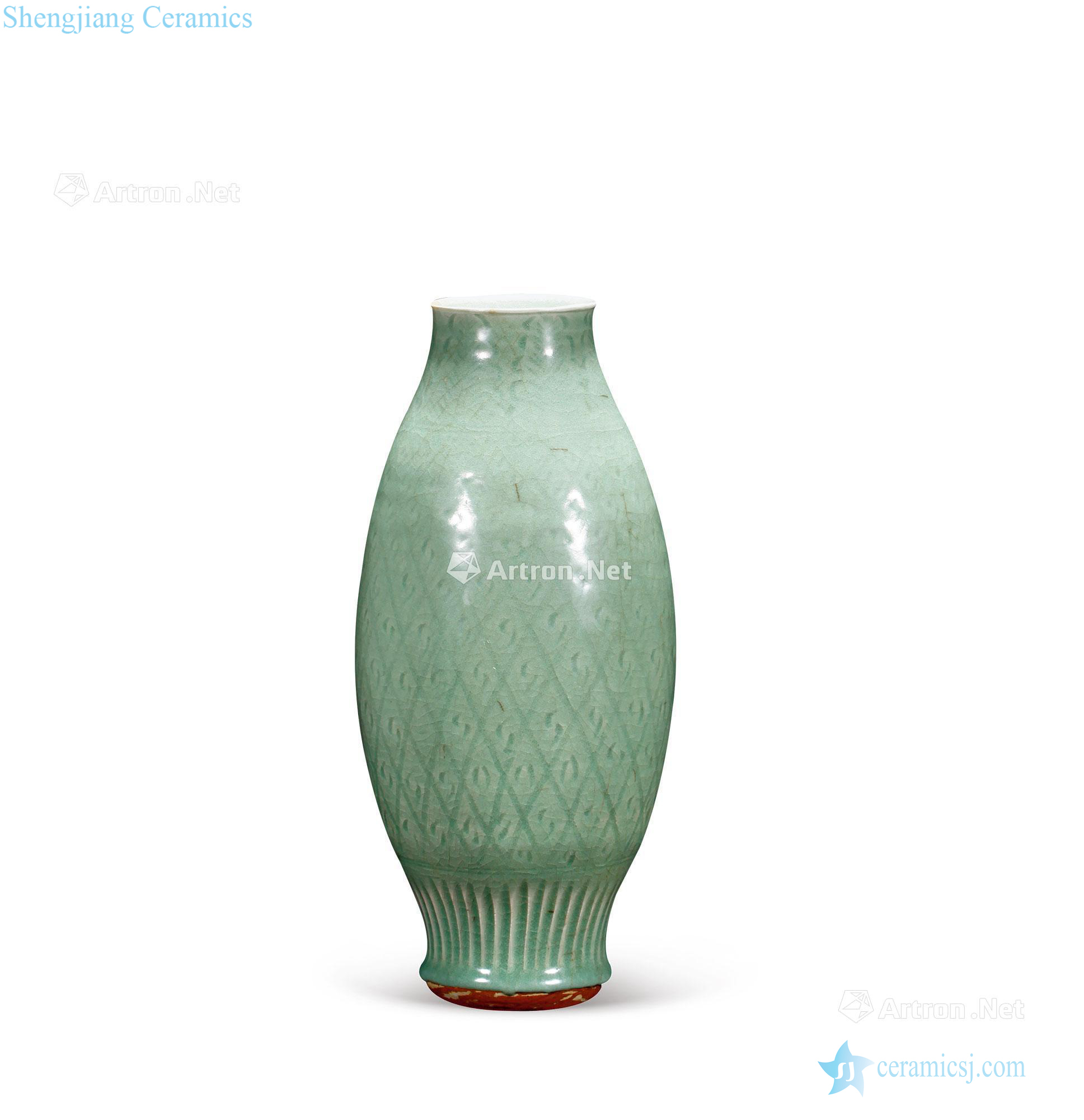 Ming Longquan celadon olive jar