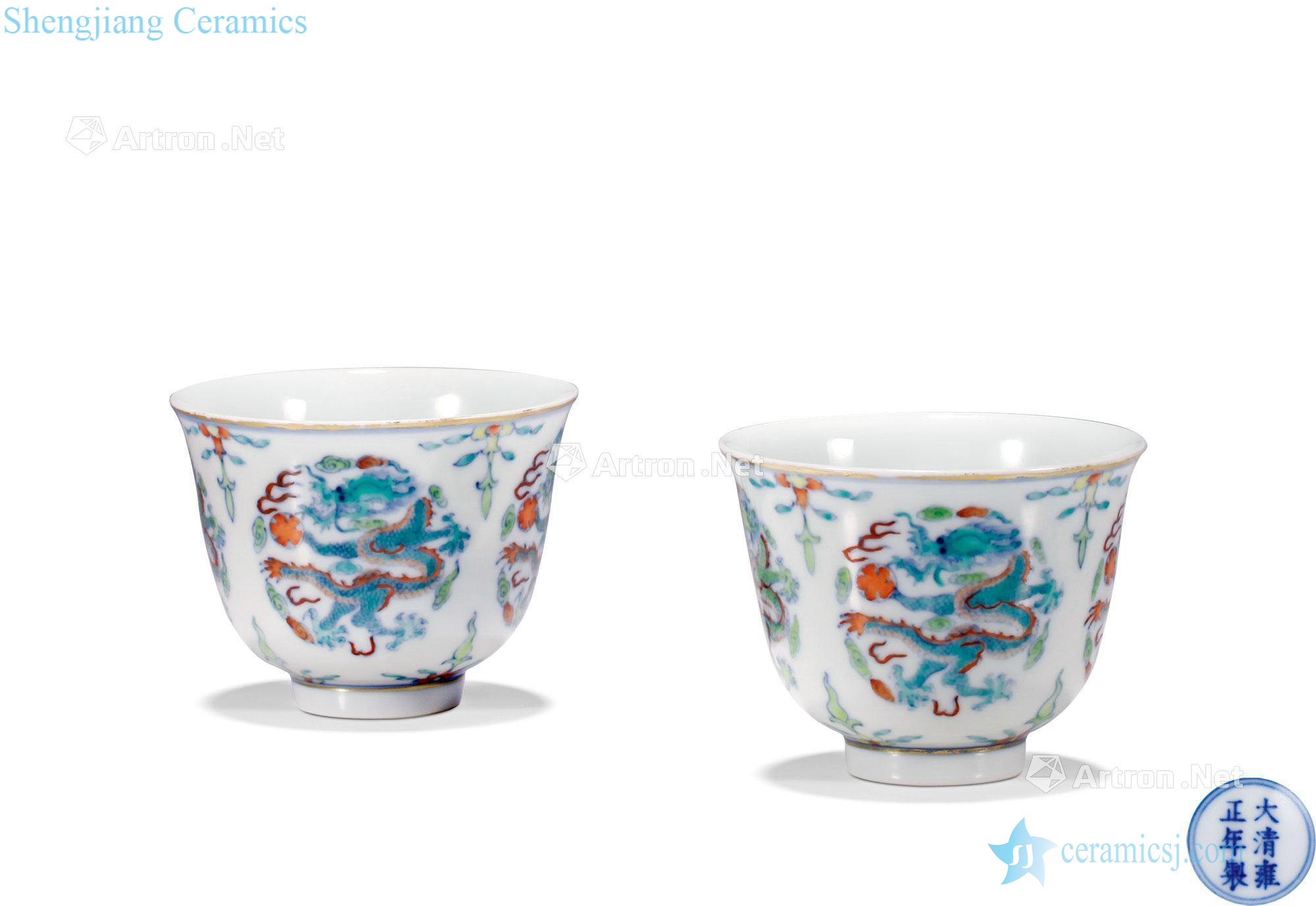 Qing bucket CaiTuan dragon cup (a)
