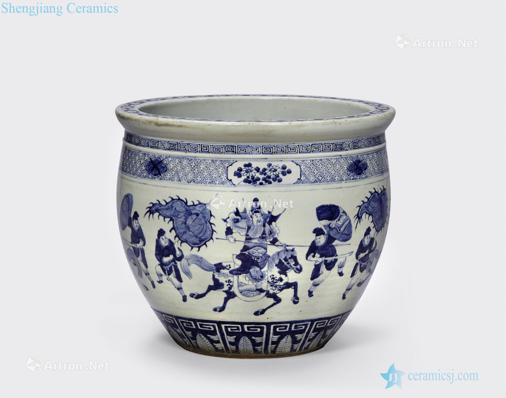 Newest the Qing/Republic period A BLUE AND WHITE PORCELAIN FISHBOWL