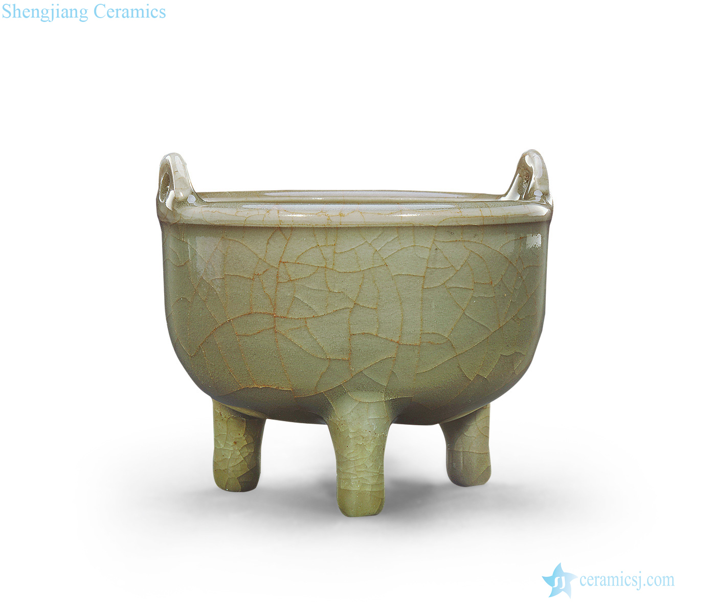 yuan Longquan green glaze small incense burner