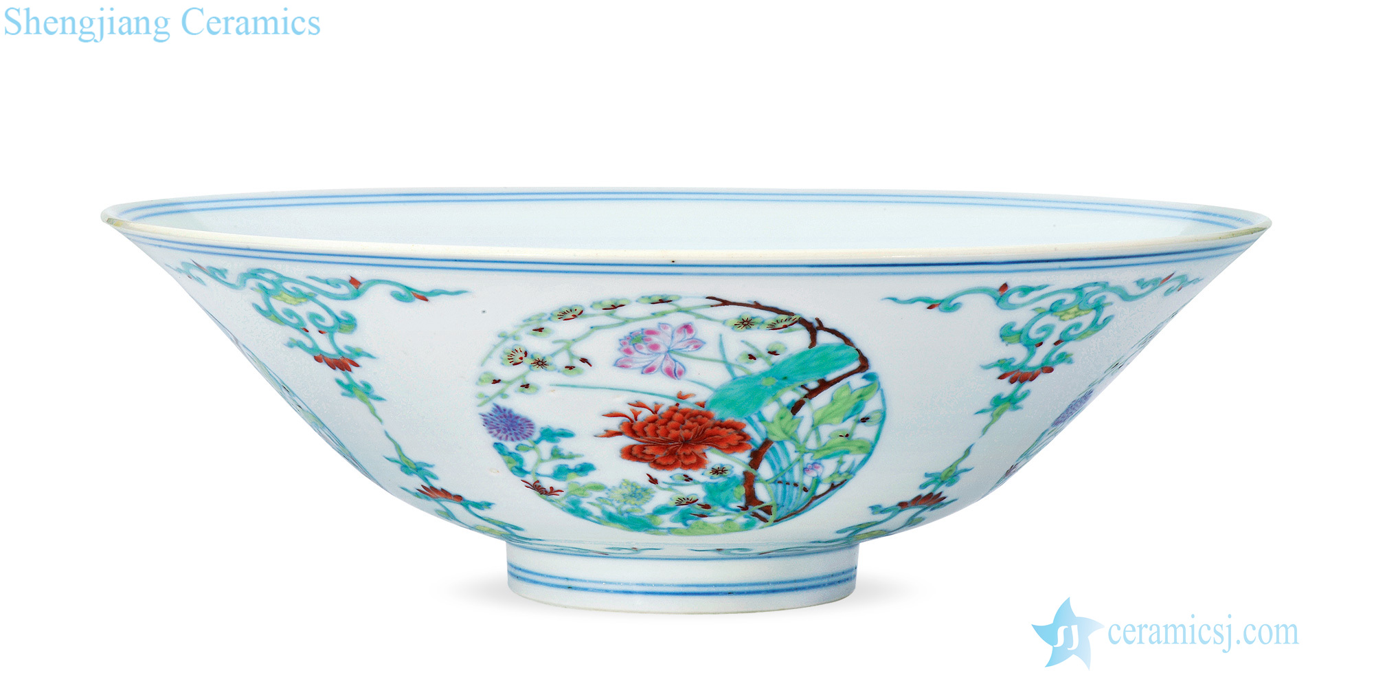 Qing yongzheng dou CaiTuan flower hat to bowl