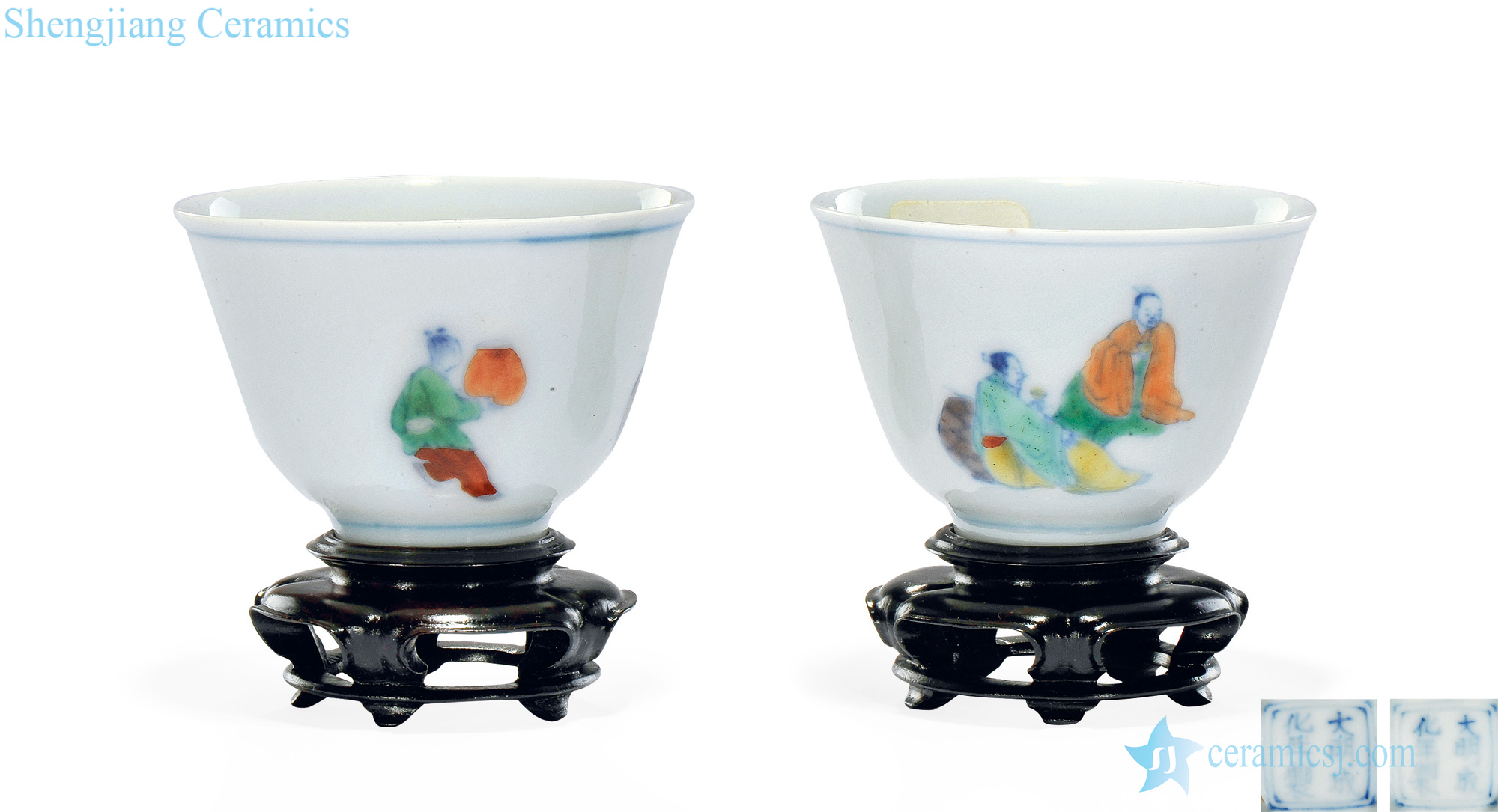 The qing emperor kangxi bucket color coats small drink a cup of (a)