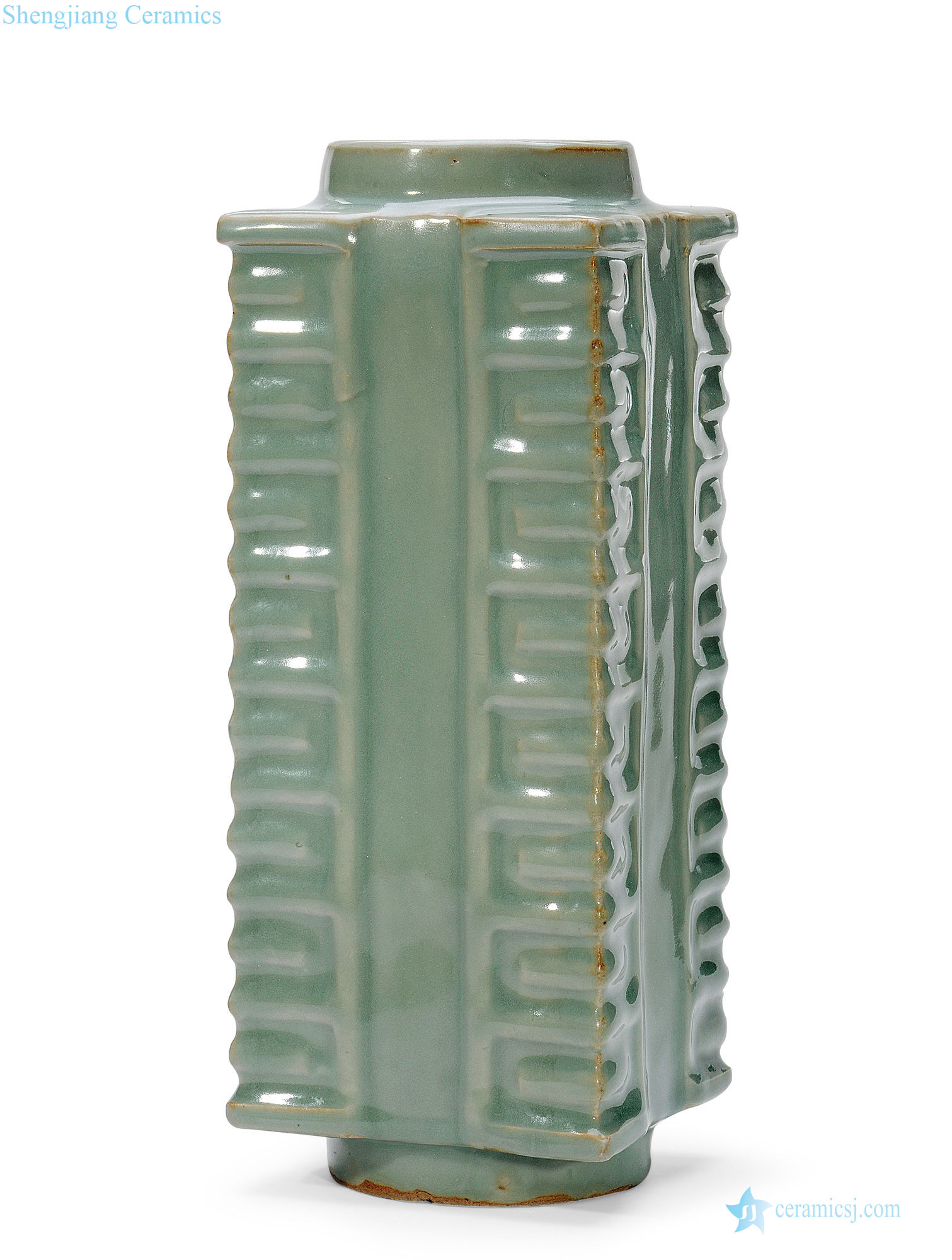 yuan Longquan celadon cong type bottle