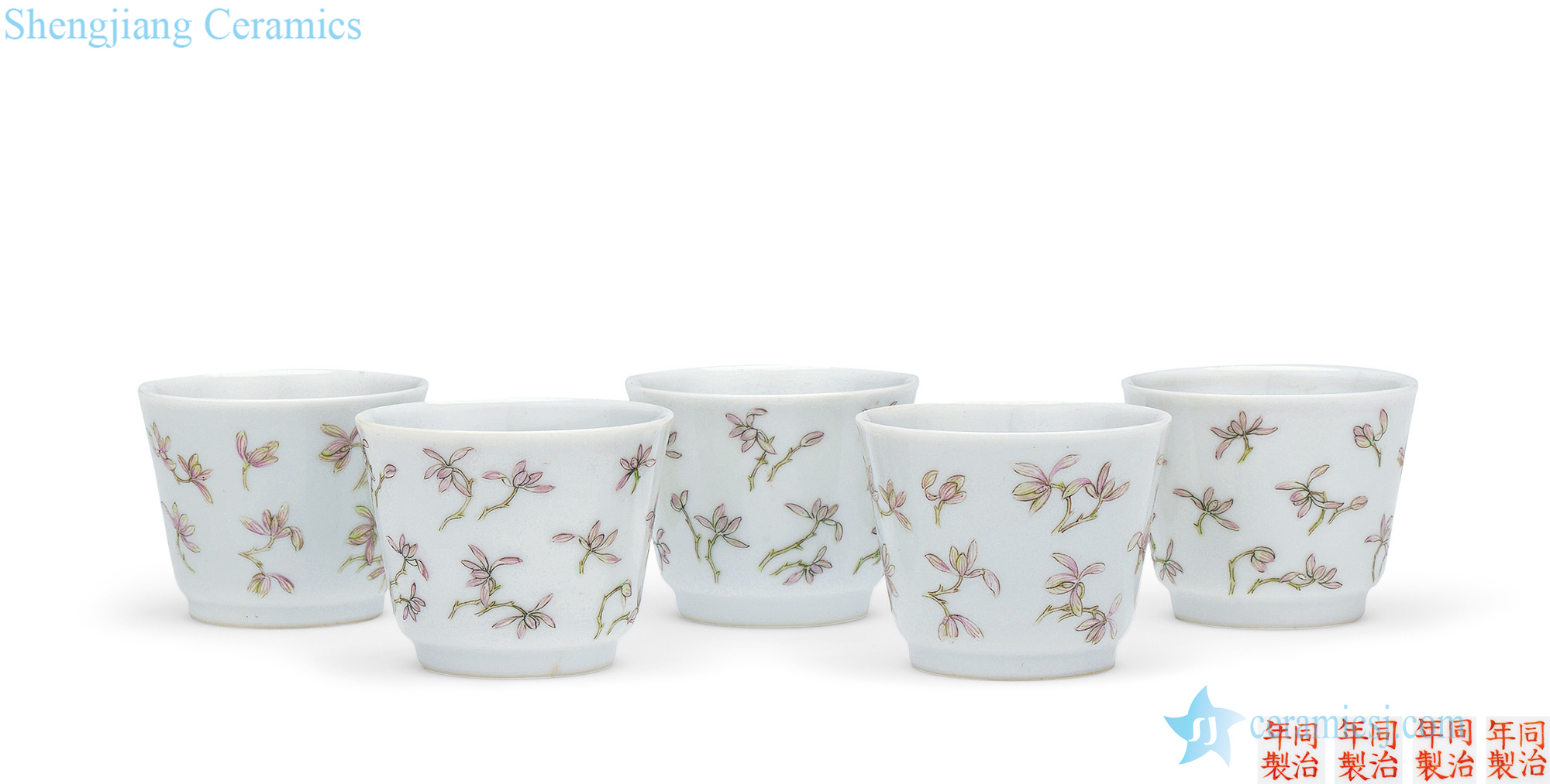 dajing Pastel yulan decorative pattern small cup (5)