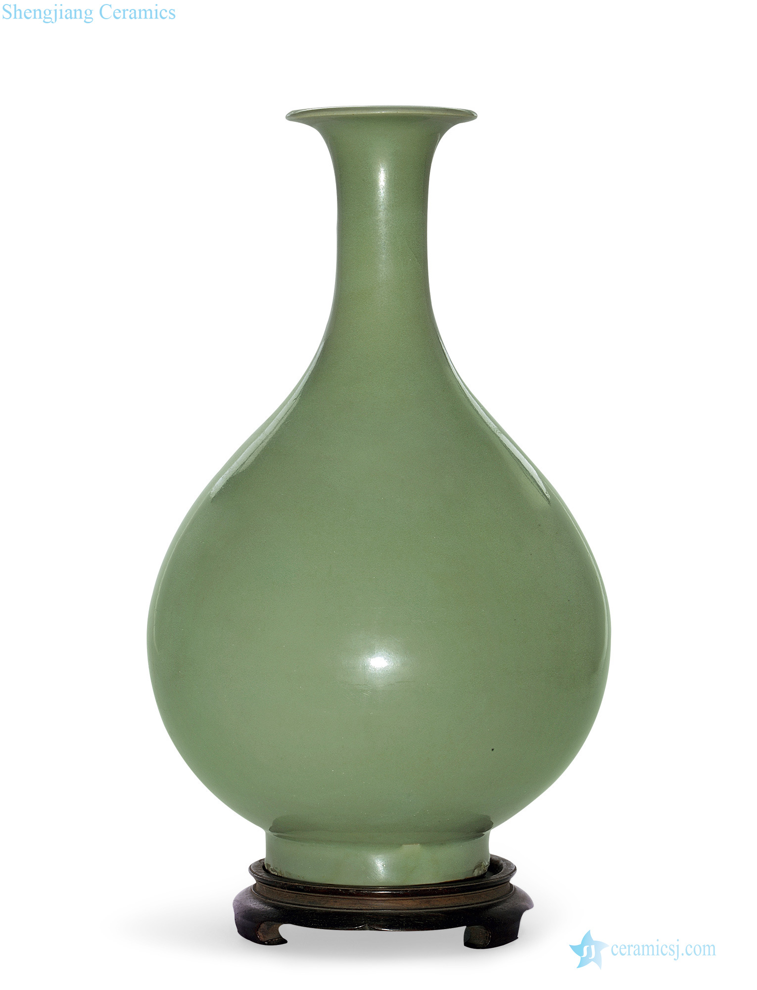 Ming hongwu Longquan celadon glaze okho spring bottle