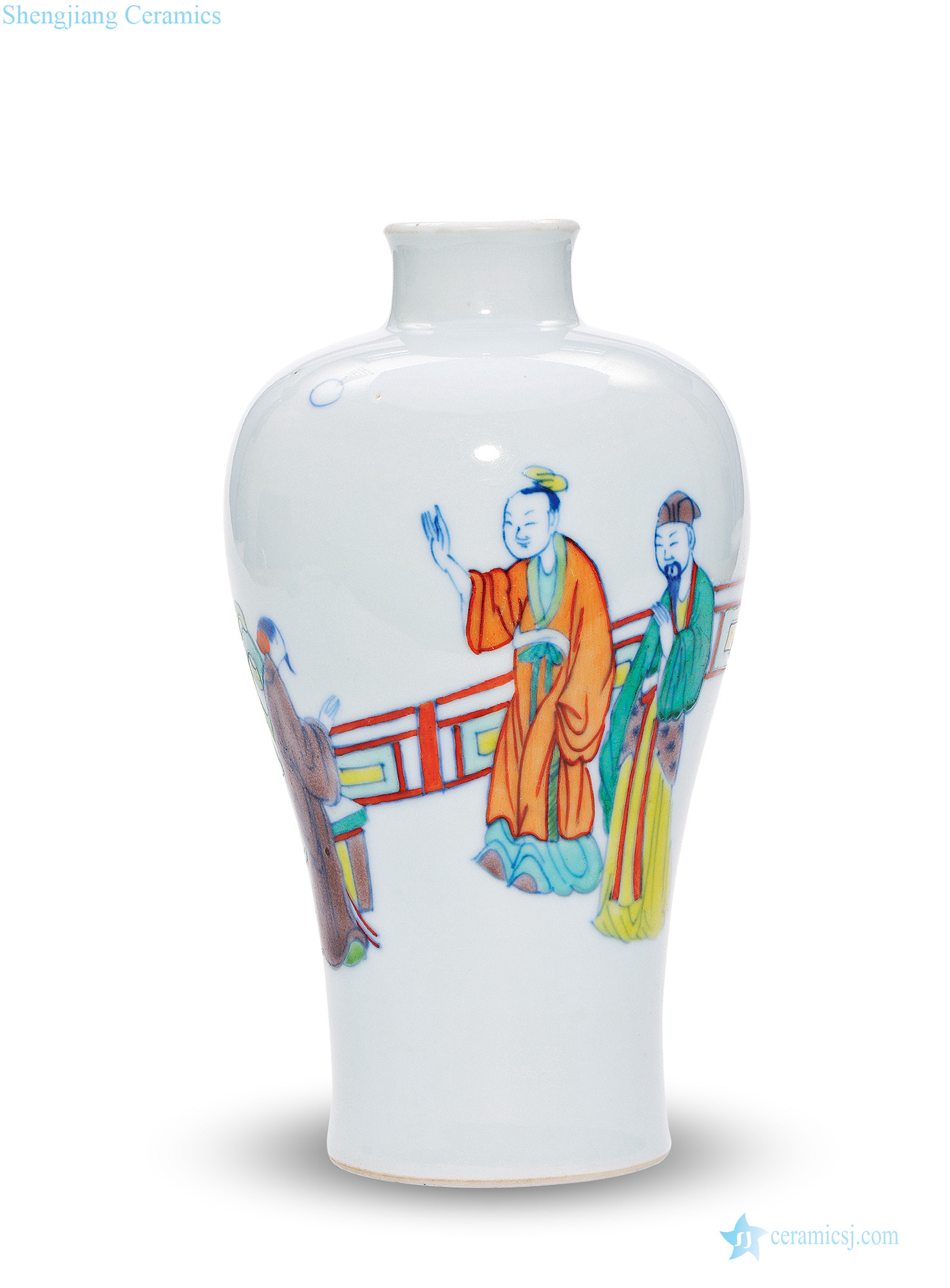 The qing emperor kangxi color bucket up to grain mei bottles