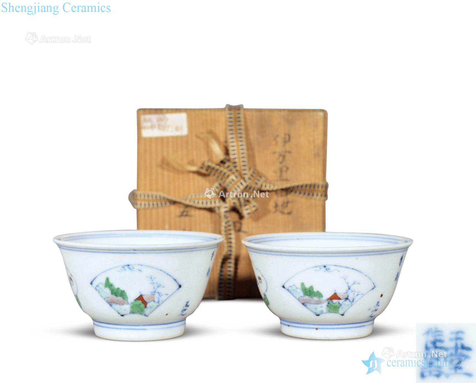 Qing qianlong bucket color unique romance grain cup (a)