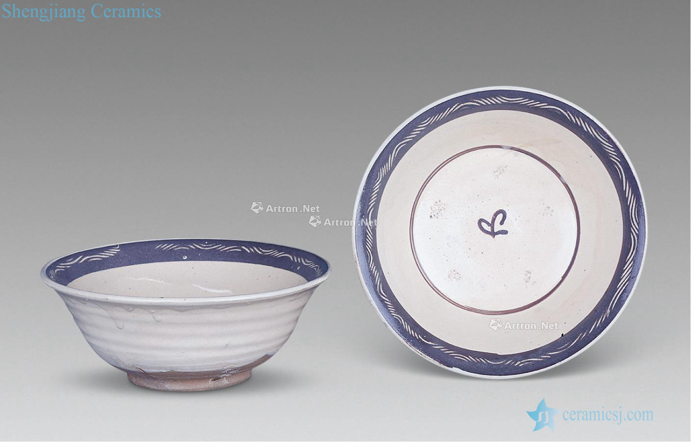 Ming Magnetic state kiln hand-cut bowl (a)