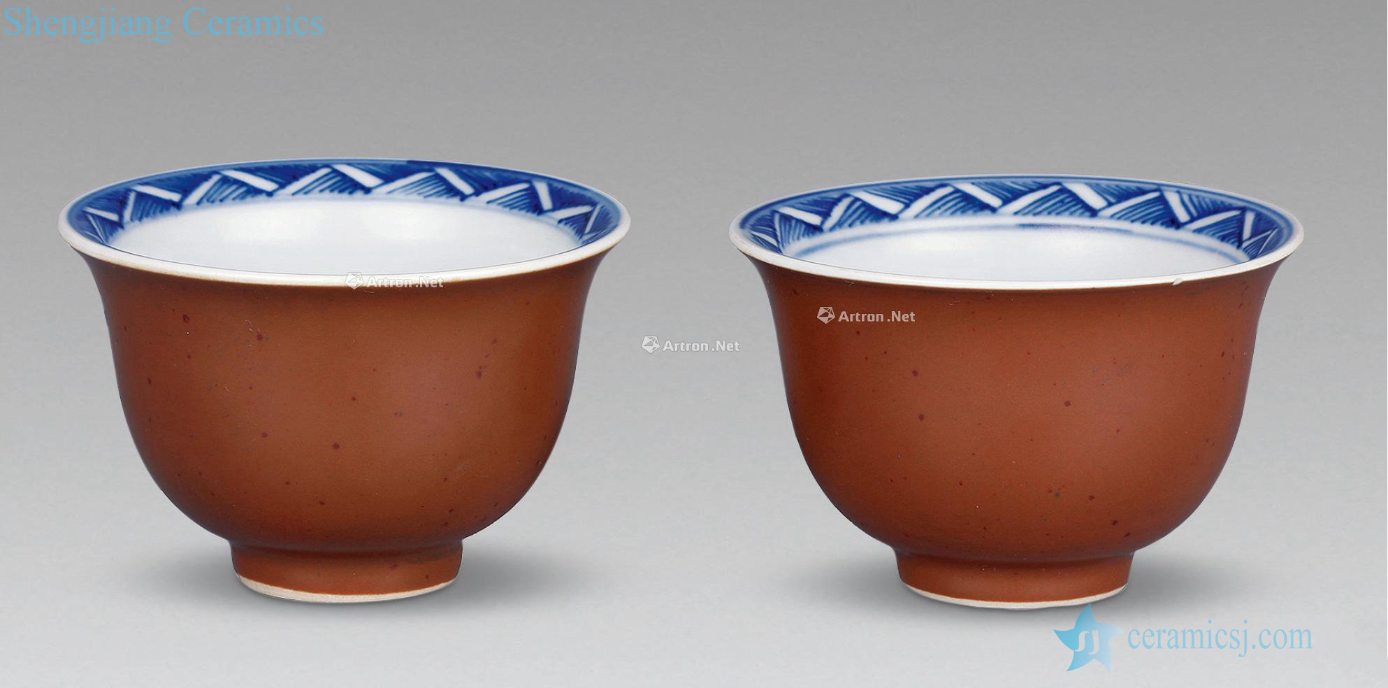 The qing emperor kangxi Character zijin glaze to light two things (a)